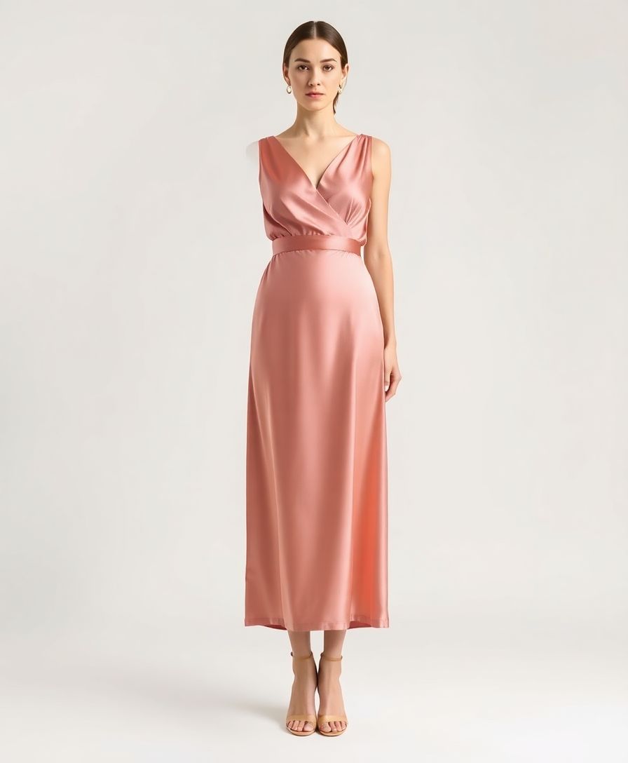 Silk Midi Dress