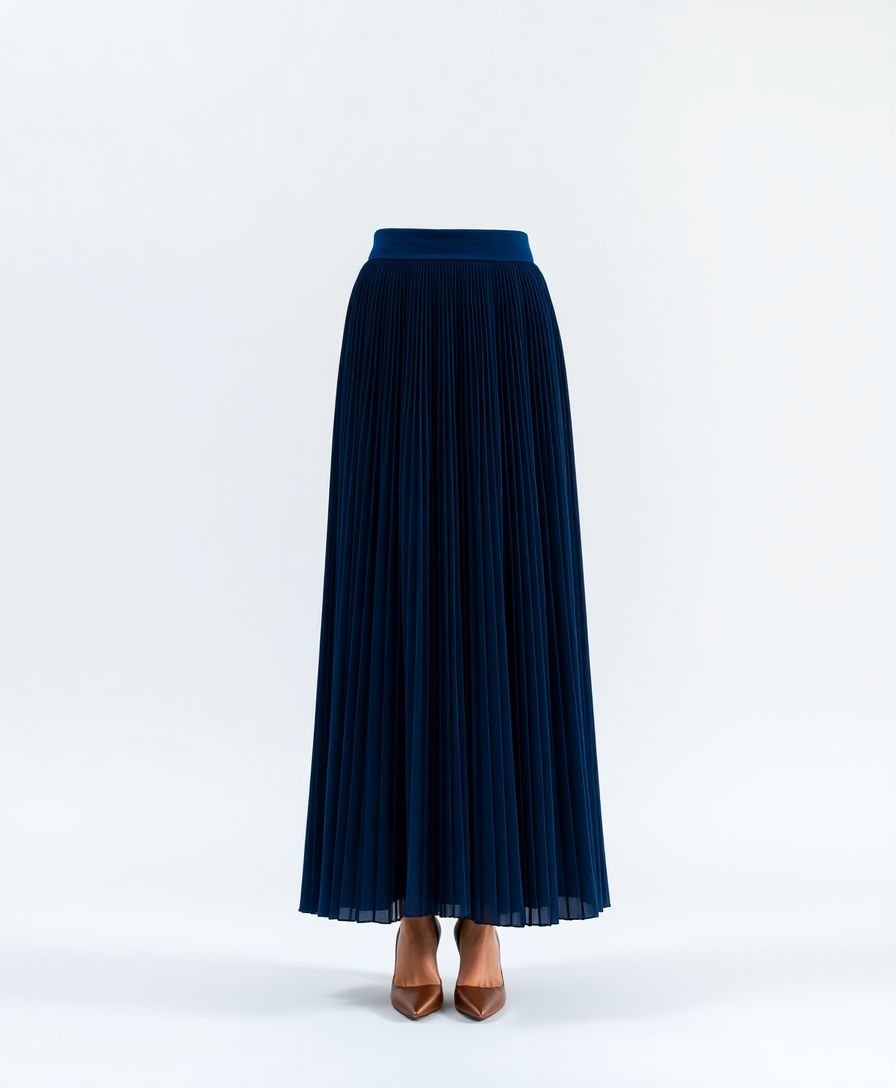 Pleated Maxi Skirt